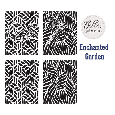 'Enchanted Garden' | Furniture & Wall Stencils | 14" X 18" x 4 Designs - Vintage Attic Sevenoaks