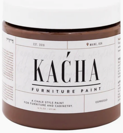 ESPRESSO
Chalk Style Furniture Paint

Embrace refined warmth with Espresso, a deep brown furniture paint that balances richness with subtle cool undertones. This water-based chalk-style formula creates an atmosphere of understated luxury, perfect for establishing cosy, intimate spaces without sacrificing sophistication. The colour's inherent depth works exceptionally well on larger pieces—sideboards, bookcases, and kitchen cabinetry—where it anchors a room's design narrative. Espresso pairs beautifully with
