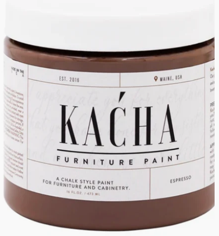 ESPRESSO
Chalk Style Furniture Paint

Embrace refined warmth with Espresso, a deep brown furniture paint that balances richness with subtle cool undertones. This water-based chalk-style formula creates an atmosphere of understated luxury, perfect for establishing cosy, intimate spaces without sacrificing sophistication. The colour&