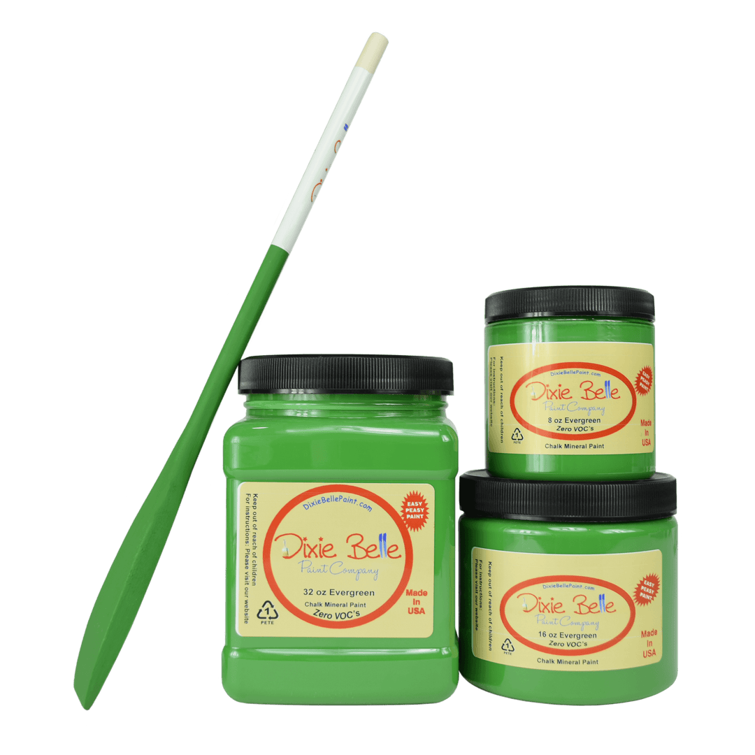 Evergreen Bright Green Chalk Mineral Paint Dixie Belle Paint 118ml 236ml 473ml 946ml