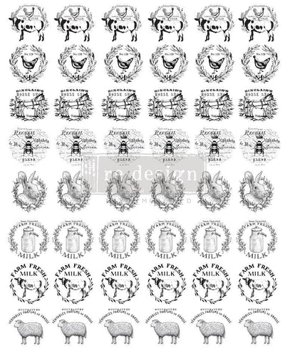 'Farm Sweet Farm' Furniture Knob Transfers | Redesign With Prima - Vintage Attic Sevenoaks