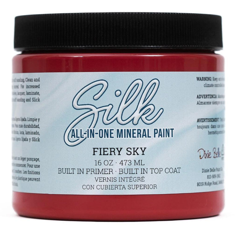 Fiery Sky | Red | All in One Silk Mineral Paint | Dixie Belle Paint | 118ml, 473ml - Vintage Attic Sevenoaks