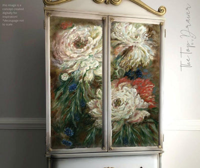 'Floral Ballerina' | Decoupage Rice Paper A1 | 59.4 x 84.1 cm x 1 Sheet - Vintage Attic Sevenoaks