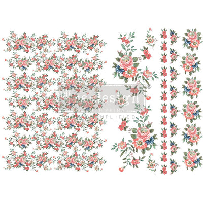 'Gorgeous Flora' | H20 Transfers | 8.5" X 11" 2 SHEETS - Vintage Attic Sevenoaks