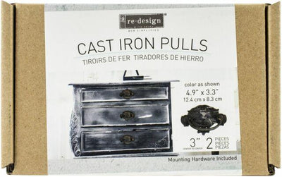 Hardware | ReDesign Prima | CAST IRON DRAWER PULL / HANDLE | set of 2 - Vintage Attic Sevenoaks