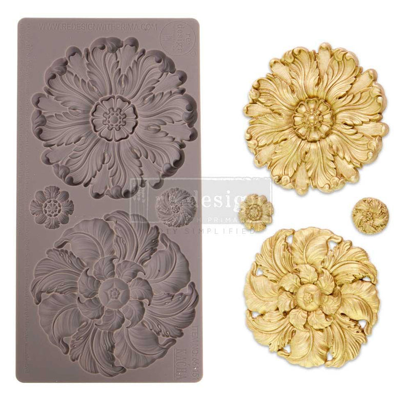 Kacha Engraved Medallions | Decor Mould | 5" X 10" - Vintage Attic Sevenoaks