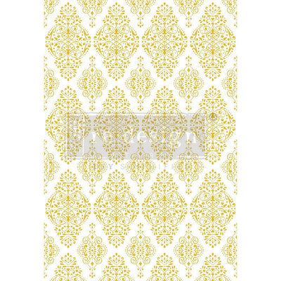 Kacha | Gold Damask | Decor Transfers | 24" X 35" - Vintage Attic Sevenoaks