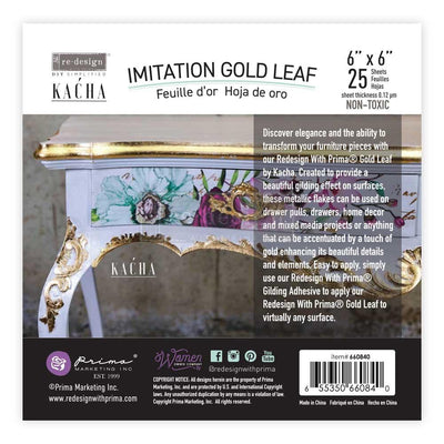 Kacha | Gold Leaf | Gilding | 25 sheets of 5.5" x 5.5" - Vintage Attic Sevenoaks
