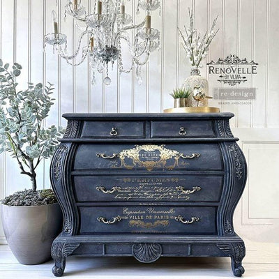 Kacha | Perfume Notes | Gold Foil | Decor Transfers | 18" X 24" - Vintage Attic Sevenoaks