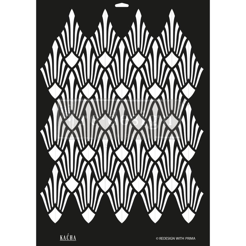 Kacha | Sun Lit Diamonds | Stencils | sheet size 18″X25.5″ - Vintage Attic Sevenoaks