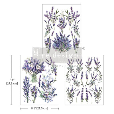'Lavender Bunch' | Midi Transfer | 8.5" X 11" 3 SHEETS - Vintage Attic Sevenoaks