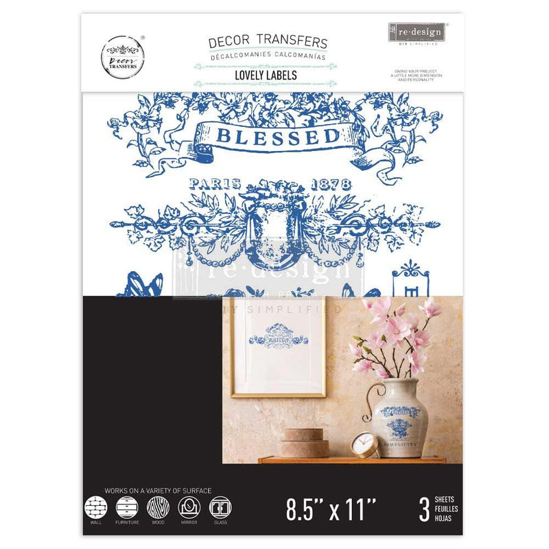 Lovely Labels | Midi Transfer | 8.5" X 11" 3 SHEETS - Vintage Attic Sevenoaks
