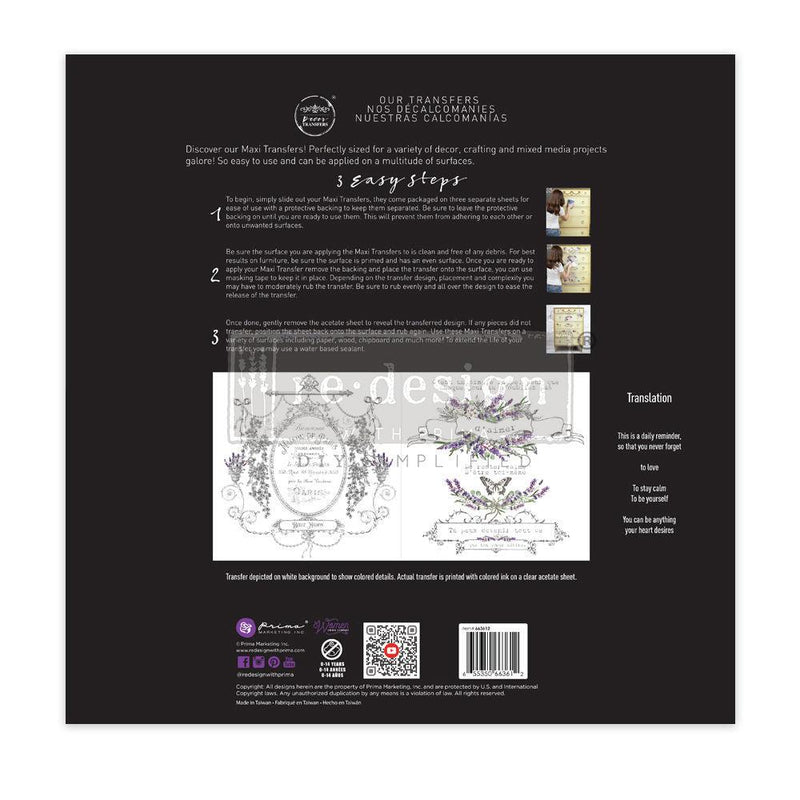 Maison De Paris | Maxi Transfer | 12" X 12" 2 SHEETS - Vintage Attic Sevenoaks