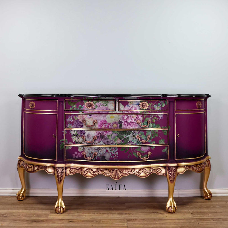 Morning Purple - Kacha Furniture | Decor Transfer | 24" X 35" - Vintage Attic Sevenoaks