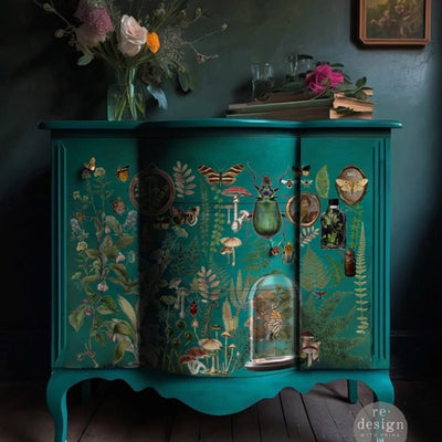 My Findings furniture decor transfers by redesign with prima  teal cabinet