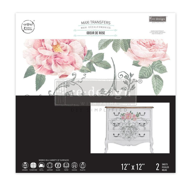 Odeur De Rose | Maxi Transfer | 12" X 12" 2 SHEETS - Vintage Attic Sevenoaks