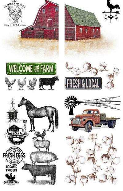 'On The Farm' | Decor Transfers | Large Transfers | 24" x 38" - Vintage Attic Sevenoaks