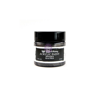 Paints | Metallic Paint | ART ALCHEMY | SPARKS | RAVEN BLACK | 1.7 fl.oz (50ml) - Vintage Attic Sevenoaks