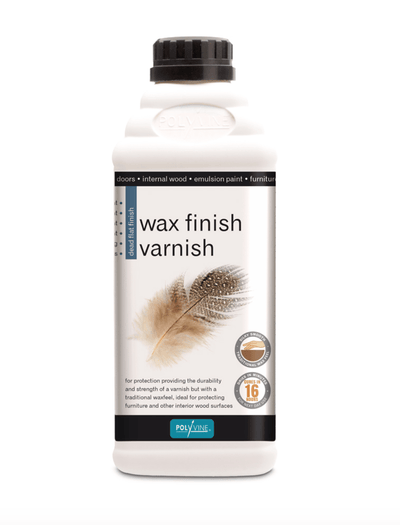 Polyvine Clear Wax Finish Varnish 500ml, 1 Litre - Dead Flat - Vintage Attic Sevenoaks