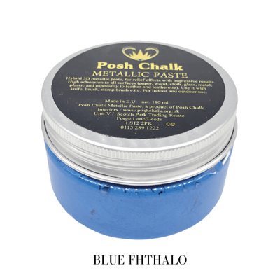 Posh Chalk Paint Smooth Metallic Pastes - BLUE FHTHALO - Vintage Attic Sevenoaks