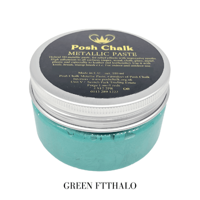 Posh Chalk Paint Smooth Metallic Pastes - GREEN FTTHALO - Vintage Attic Sevenoaks