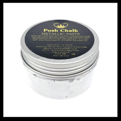 Posh Chalk Paint Smooth Metallic Pastes - WHITE TITANIUM - Vintage Attic Sevenoaks