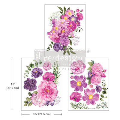 'Purple Blossom' | Midi Transfer | 8.5" X 11" 3 SHEETS - Vintage Attic Sevenoaks