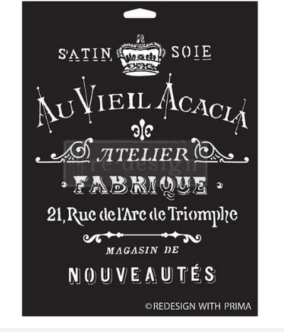 SATIN SOIE STENCIL
by Redesign with Prima

STENCIL SIZE 9"X12"