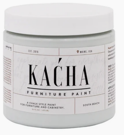 SOUTH BEACH&nbsp;
Chalk Style Furniture Paint

South Beach is a soft, cool-toned green water-based chalk-style paint that channels the tranquillity of coastal landscapes. Infused with subtle blue undertones and a distinctive powdery finish, this soothing formulation brings serene, restorative qualities to furniture and cabinetry.

Available&nbsp;in the following sizes:&nbsp;

4oz / 118ml

8oz / 236ml

16oz / 473ml