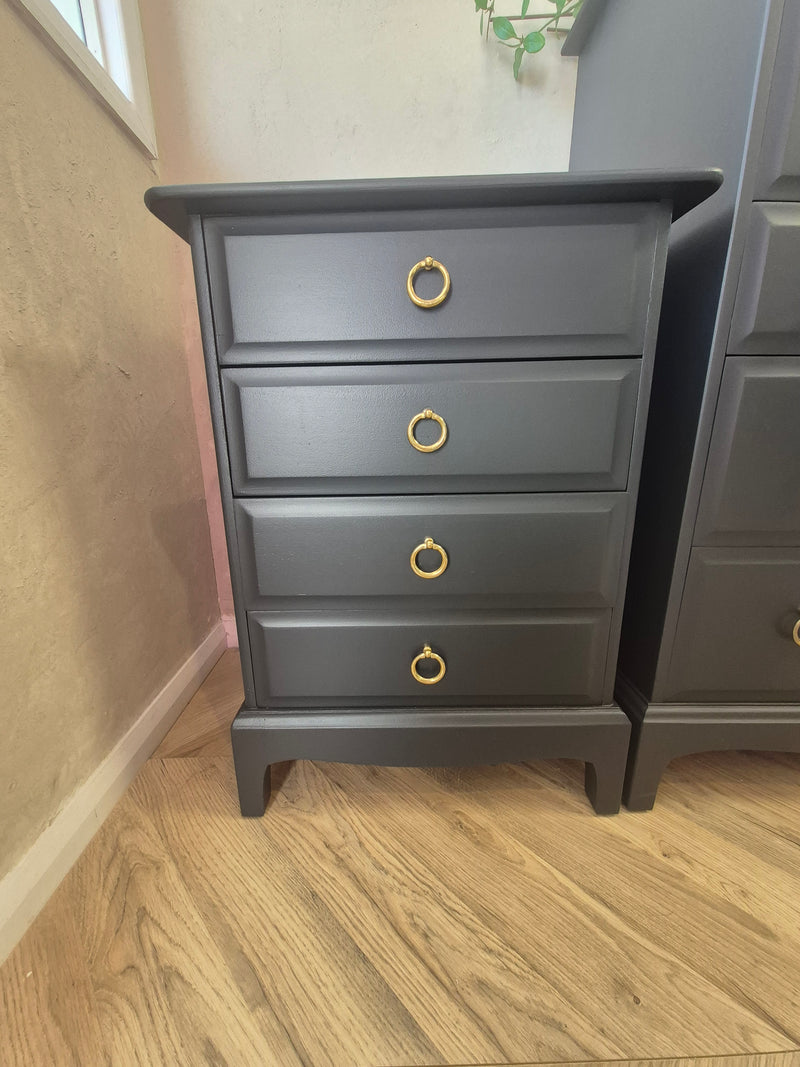 Stag Minstrel Chest of Drawers Set

Stag furniture is renowned for its exceptional quality, these drawers are no exception.

This set of 3 drawers have been professionally painted with Fusion Mineral Paint in Ash with Fusion Ultra Guard in Flat as a tough top coat. It boasts it&
