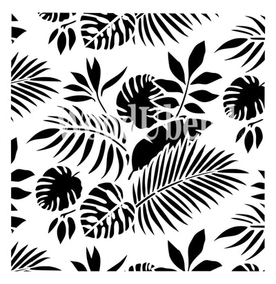 Stencils | Posh Chalk| TROPICAL LEAVES | 50cm x 50cm - Vintage Attic Sevenoaks