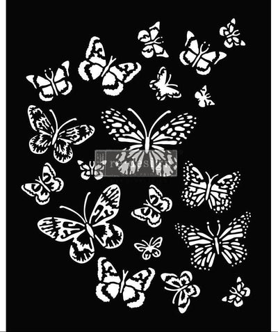 Stencils | Re-Design Prima | Decor Stencils | BUTTERFLY LOVE | 1 Sheet / 20" x 16" - Vintage Attic Sevenoaks