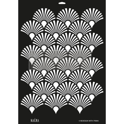 Stencils | Re-Design Prima | Decor Stencils | KACHA DECO PEACOCK | SHEET SIZE 18″X25.5″, DESIGN SIZE 17″X 21.7″ - Vintage Attic Sevenoaks