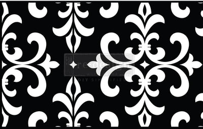 Stencils | Re-Design Prima | Stick and Style Stencil Roll | CECE Modern Damask | 1 roll / 6 Inches x 7 yards length - Vintage Attic Sevenoaks