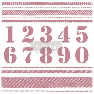 'Stripes' Clear Decor Stamp | Redesign With Prima | 12" X 12" - Vintage Attic Sevenoaks