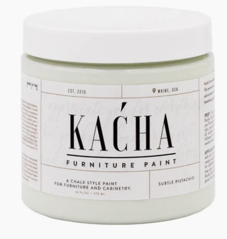 SUBTLE PISTASHIO
Chalk Style Furniture Paint

Subtle Pistachio is a muted green water-based chalk-style paint that infuses furniture and cabinetry with understated natural elegance. This gentle, nature-inspired hue promotes tranquillity and relaxation, drawing from the peaceful essence of countryside landscapes and garden sanctuaries. The soft, calming palette makes it exceptionally versatile for establishing serene interiors or introducing subtle botanical accents to existing scheme.

Available&nbsp;in the
