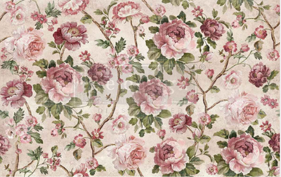 TIMELESS BLOOMS
Decoupage Tissue Paper;
Redesign With Prima |19" X 30"