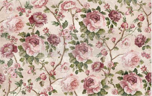 TIMELESS BLOOMS
Decoupage Tissue Paper;
Redesign With Prima |19" X 30"
