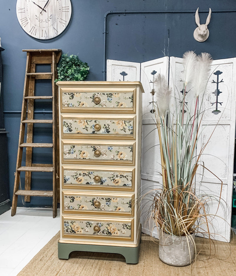 Vintage Chest of Drawers in Warm Cream | Hand Painted Furniture - Vintage Attic Sevenoaks