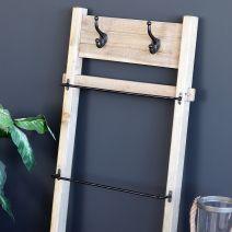Wooden Ladder with Hooks - Vintage Attic Sevenoaks