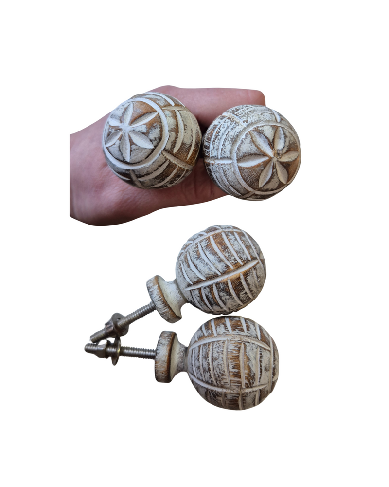 DISTRESSED WOODEN | Set of 2 | Drawer knob