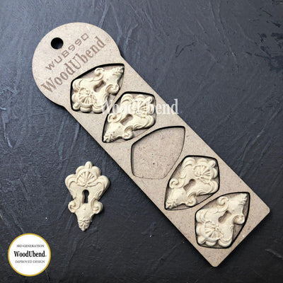 WoodUbend | Pack of 5 Keyholes | 0990 - Vintage Attic Sevenoaks