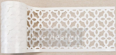 Stencils | Stick and Style Stencil Roll | Re-Design Prima | CALYPSO LATTICE | 1 Roll / 4 inches X 15 yards length - Vintage Attic Sevenoaks